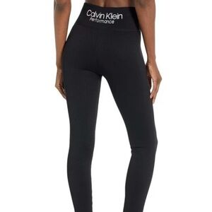 Calvin Klein Performance Black Ribbed Leggings